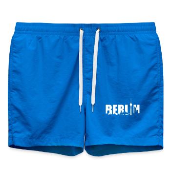 Berliner Skyline Design Silhouette Fernsehturm - Badeshorts - Cobalt blue - Vorne