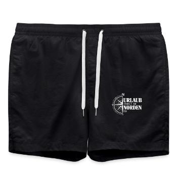 urlaub fängt im Norden an - Badeshorts - Schwarz - Vorne - AI Model Male 185 light (185cm)