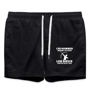 Homme Cadeau tir à l arc humour tir a l'arc archer - Short de bain - noir - Devant - AI Model Male 185 light (185cm)