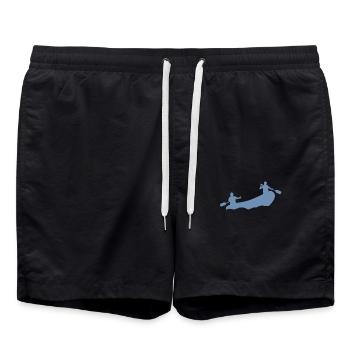 Rafting Silhouette Bateau pneumatique d’eau vive Rivière - Short de bain - noir - Devant - AI Model Male 185 light (185cm)