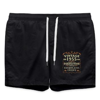 70 Years 1955 Vintage Anniversary Gift - Swim Trunks - black - Front - AI Model Male 185 light (185cm)