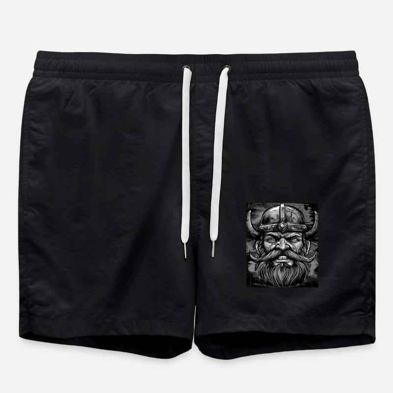 Wikinger Krieger Valhalla Odin - Badeshorts - Schwarz