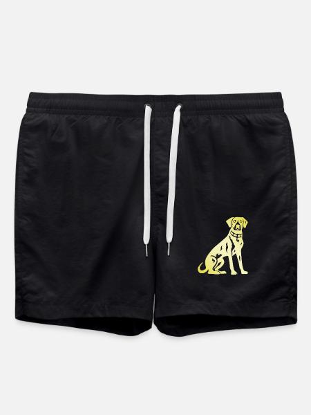 Dalmatian Dog Silhouette - Swim Trunks - black