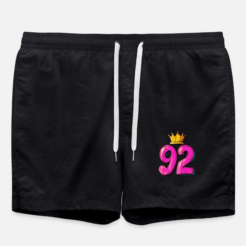 92 Number Krone - Swim Trunks - black