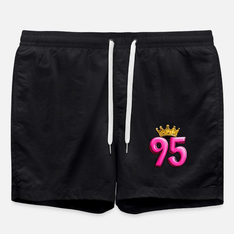 Couronne à 95 chiffres - Short de bain - noir