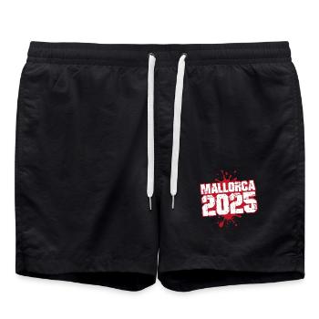Mallorca 2025 Klecks - Swim Trunks - black - Front - AI Model Male 185 light (185cm)