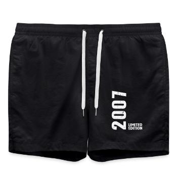 18 Years 2007 Birthday Gift - Swim Trunks - black - Front - AI Model Male 185 light (185cm)