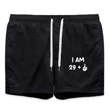 30e anniversaire de Funny Woman - Short de bain - noir - Devant - AI Model Male 185 light (185cm)