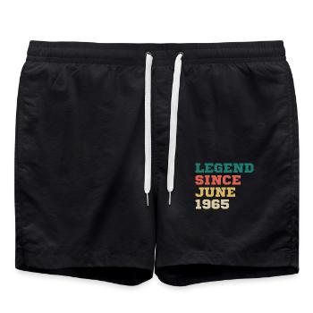 Légende depuis juin 1965 cadeau d’anniversaire - Short de bain - noir - Devant - AI Model Male 185 light (185cm)
