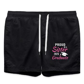 Stolze Schwester eines Absolventen des Jahres 2025 - Badeshorts - Schwarz - Vorne - AI Model Male 185 light (185cm)