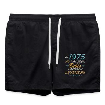 In 1975 they were not born - Swim Trunks - black - Front - AI Model Male 185 light (185cm)