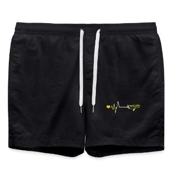 Bateau Heartbeat - Short de bain - noir - Devant - AI Model Male 185 light (185cm)
