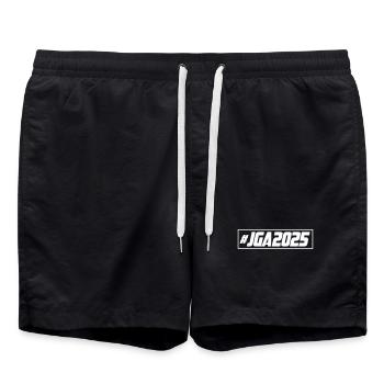 Jga 2025 Junggesellenabschied - Badeshorts - Schwarz - Vorne - AI Model Male 185 light (185cm)