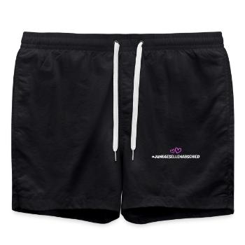 Junggesellenabschied Herz - Badeshorts - Schwarz - Vorne - AI Model Male 185 light (185cm)