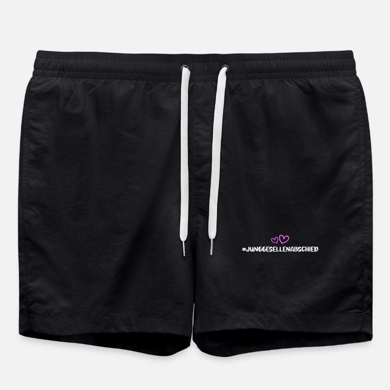 Junggesellenabschied Herz - Badeshorts - Schwarz