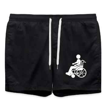 Homme en fauteuil roulant - Short de bain - noir - Devant - AI Model Male 185 light (185cm)