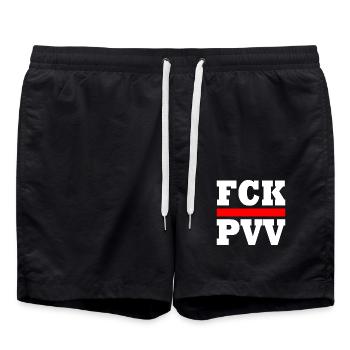 Fck pvv - Badeshorts - Schwarz - Vorne - AI Model Male 185 light (185cm)
