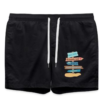 Urlaub - Badeshorts - Schwarz - Vorne - AI Model Male 185 light (185cm)