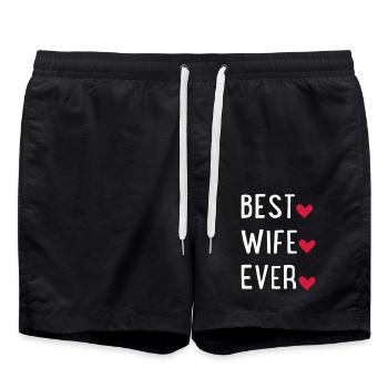 Ehefrau - Badeshorts - Schwarz - Vorne - AI Model Male 185 light (185cm)
