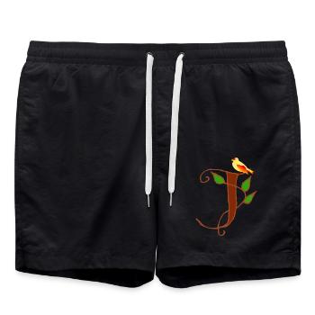 canary j - Swim Trunks - black - Front - AI Model Male 185 light (185cm)