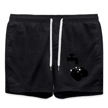 Lavez-vous les mains - Short de bain - noir - Devant - AI Model Male 185 light (185cm)