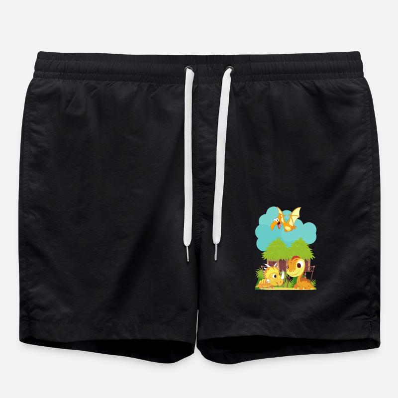 Dino Kinder - Badeshorts - Schwarz