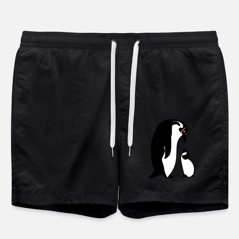 penguin - Swim Trunks - black