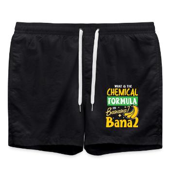 Quelle est la formule chimique de la banane BaNa2 - Short de bain - noir - Devant - AI Model Male 185 light (185cm)