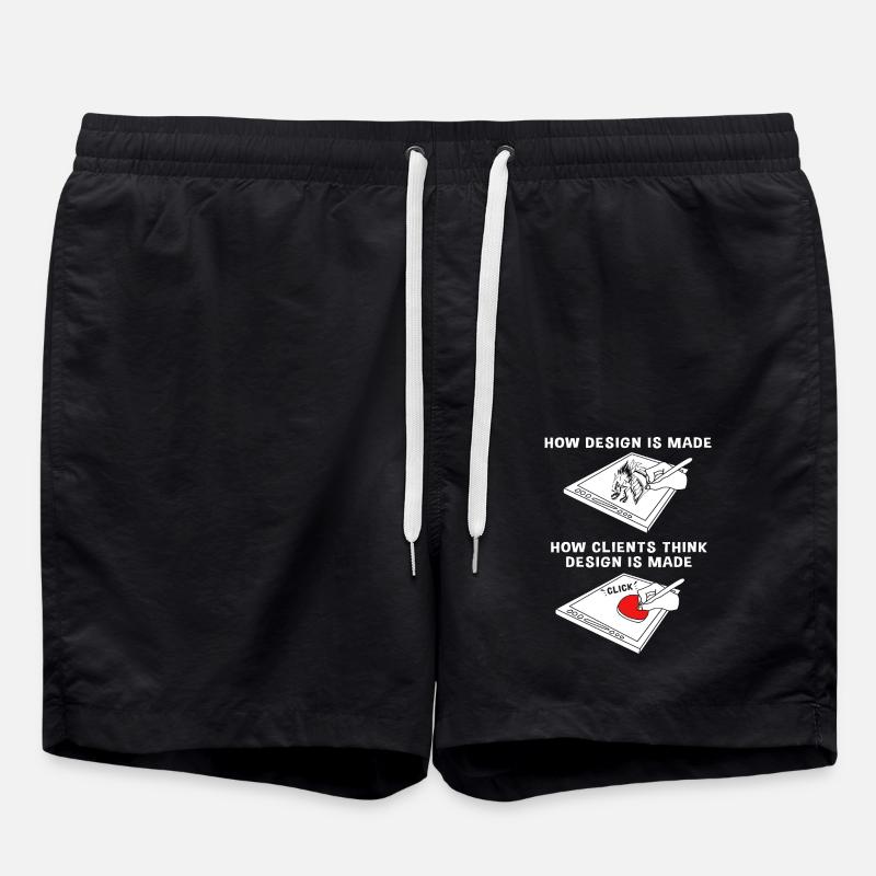 Designerin - Badeshorts - Schwarz