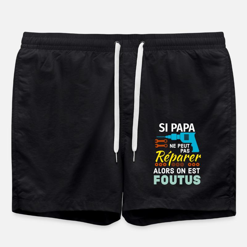Papa réparateur - Short de bain - noir