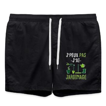Cadeau Je Peux Pas J'ai Jardinage Humour Jardinier - Short de bain - noir - Devant - AI Model Male 185 light (185cm)