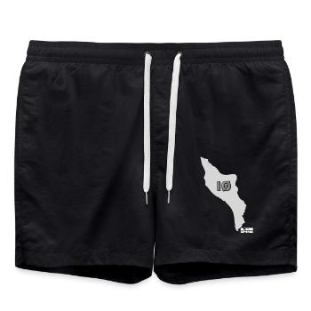 IØ, série Ile d'Oléron - Short de bain - noir - Devant - AI Model Male 185 light (185cm)