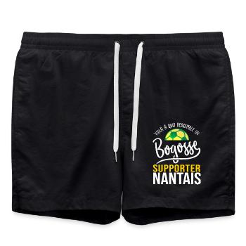 Cadeau supporter football nantais foot nantes - Short de bain - noir - Devant - AI Model Male 185 light (185cm)