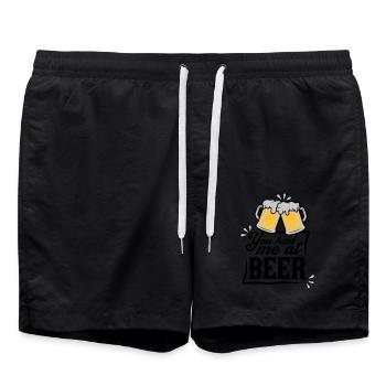Persuade la bière en disant - Short de bain - noir - Devant - AI Model Male 185 light (185cm)