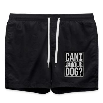 Caressez votre chien en disant - Short de bain - noir - Devant - AI Model Male 185 light (185cm)