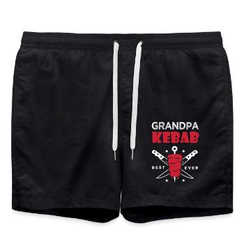 grandpa kebab cadeau grand père chef meilleur - Short de bain - noir - Devant - AI Model Male 185 light (185cm)
