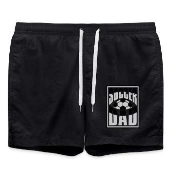 Sport Hobby Soccer Dad - Badeshorts - Schwarz - Vorne - AI Model Male 185 light (185cm)