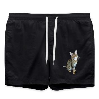 Tabby - Swim Trunks - black - Front - AI Model Male 185 light (185cm)