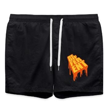 Soyez différent Logo Design - Short de bain - noir - Devant - AI Model Male 185 light (185cm)