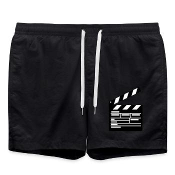 Filmklappe Directing Cinema - Swim Trunks - black - Front - AI Model Male 185 light (185cm)