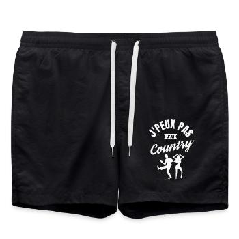 J'peux pas j'ai County - Short de bain - noir - Devant - AI Model Male 185 light (185cm)