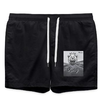King - Badeshorts - Schwarz - Vorne - AI Model Male 185 light (185cm)