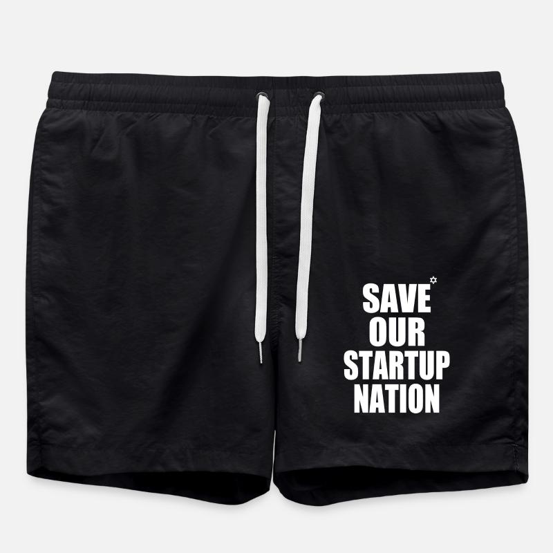save our startup nation - Swim Trunks - black