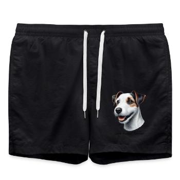 Jack Russel Terrier 003 - Badeshorts - Schwarz - Vorne - AI Model Male 185 light (185cm)