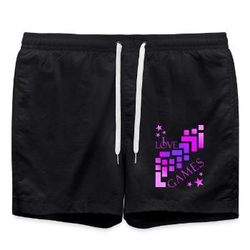 Lecteur de blocs de construction - Short de bain - noir - Devant - AI Model Male 185 light (185cm)
