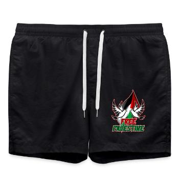 Palestine - Short de bain - noir - Devant - AI Model Male 185 light (185cm)