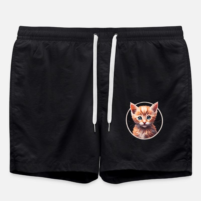 Chaton mignon - Short de bain - noir