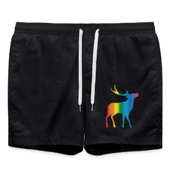 Deer - Swim Trunks - black - Front - AI Model Male 185 light (185cm)