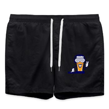 Party Bier Mischpult Alkohol Glas Saufen Trinken - Badeshorts - Schwarz - Vorne - AI Model Male 185 light (185cm)