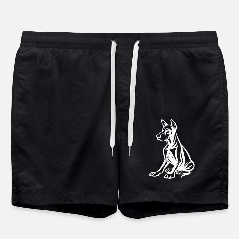Dog Comic - Swim Trunks - black